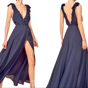 Reformation Navy Blue Bridesmaid Dress